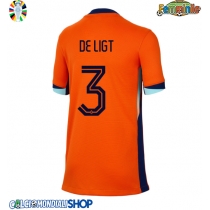 Maglie da calcio Olanda Matthijs de Ligt #3 Prima Maglia Femminile Europei 2024 Manica Corta